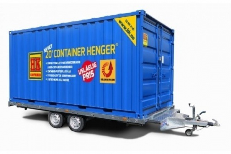 Standard henger på container 32,9 m3